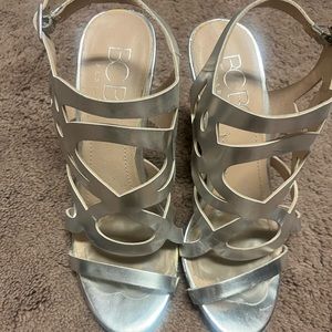 Silver BCBG heels
